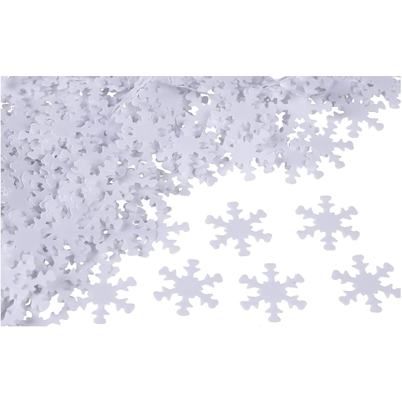 White Snowflake Christmas Confetti for Holiday Crafts and Parties (1.4  Ounces)
